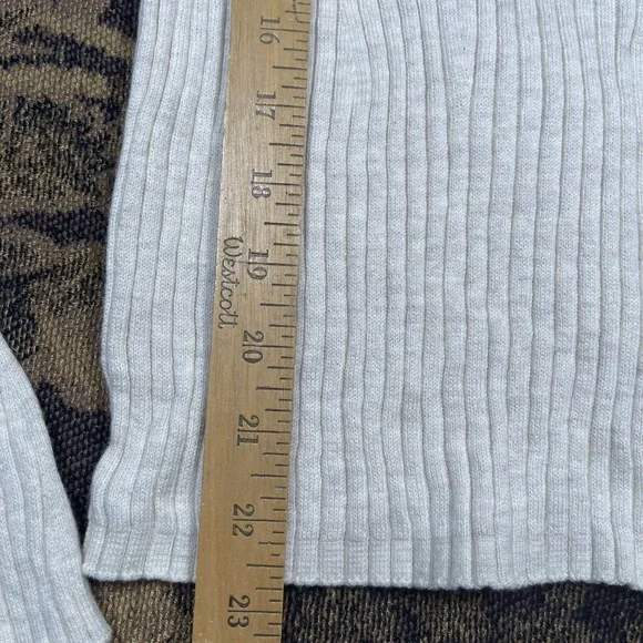 American Eagle Cropped Henley Pullover Sweater Oatmeal Womens Size XL New W Tags - Picture 5 of 8